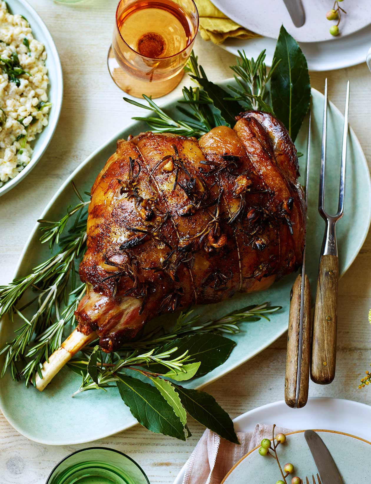 Feasting on a Simple Bone-in Leg of Lamb Recipe is a delight!