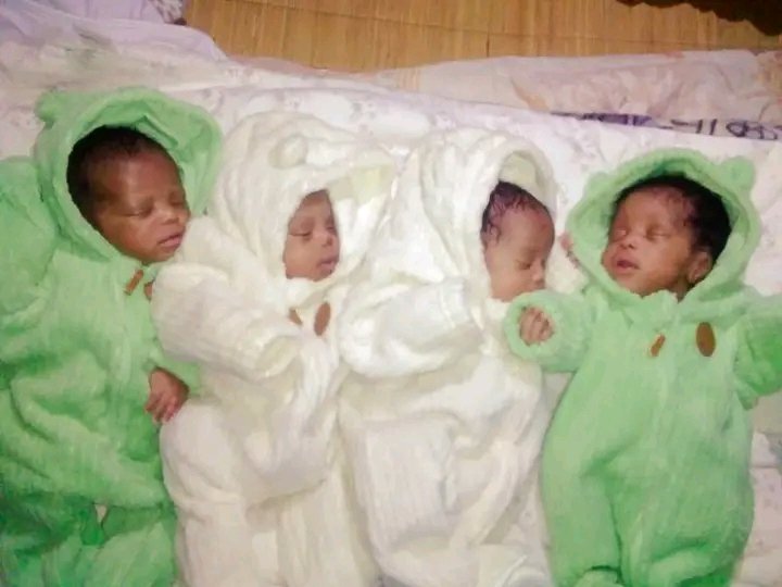 A security guard who was gifted with quadruplets