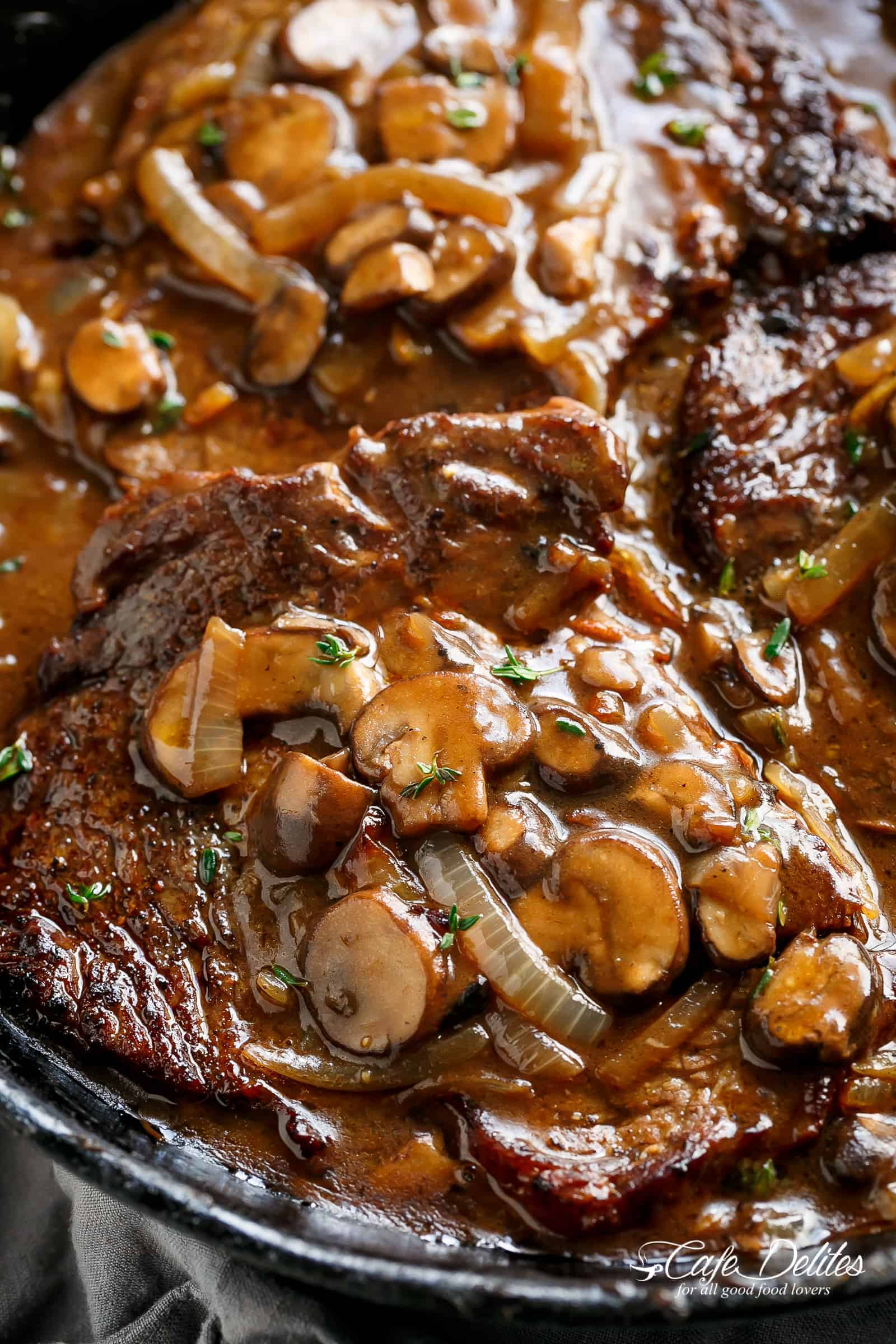 Steaks With Mushroom Gravy
