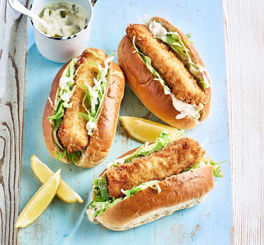 Fish finger hot dogs