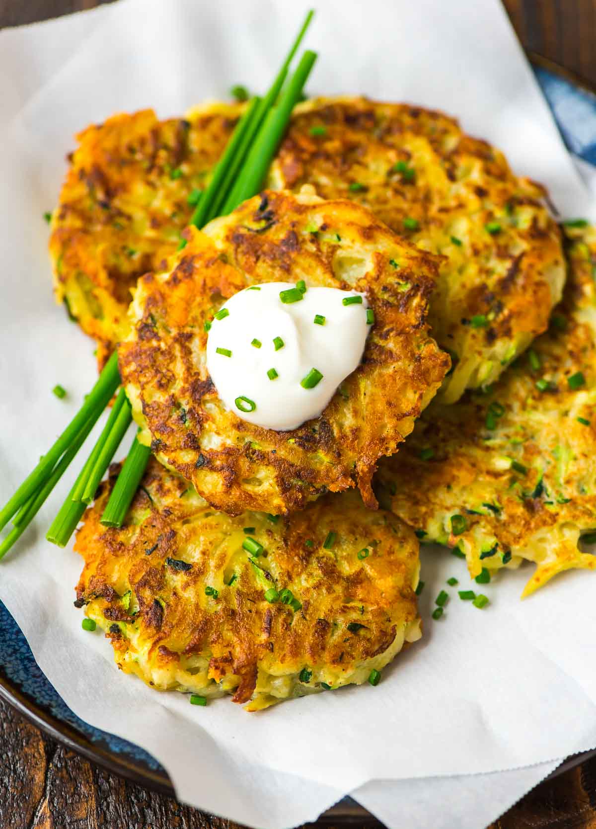 Crispy potato and cheese fritters