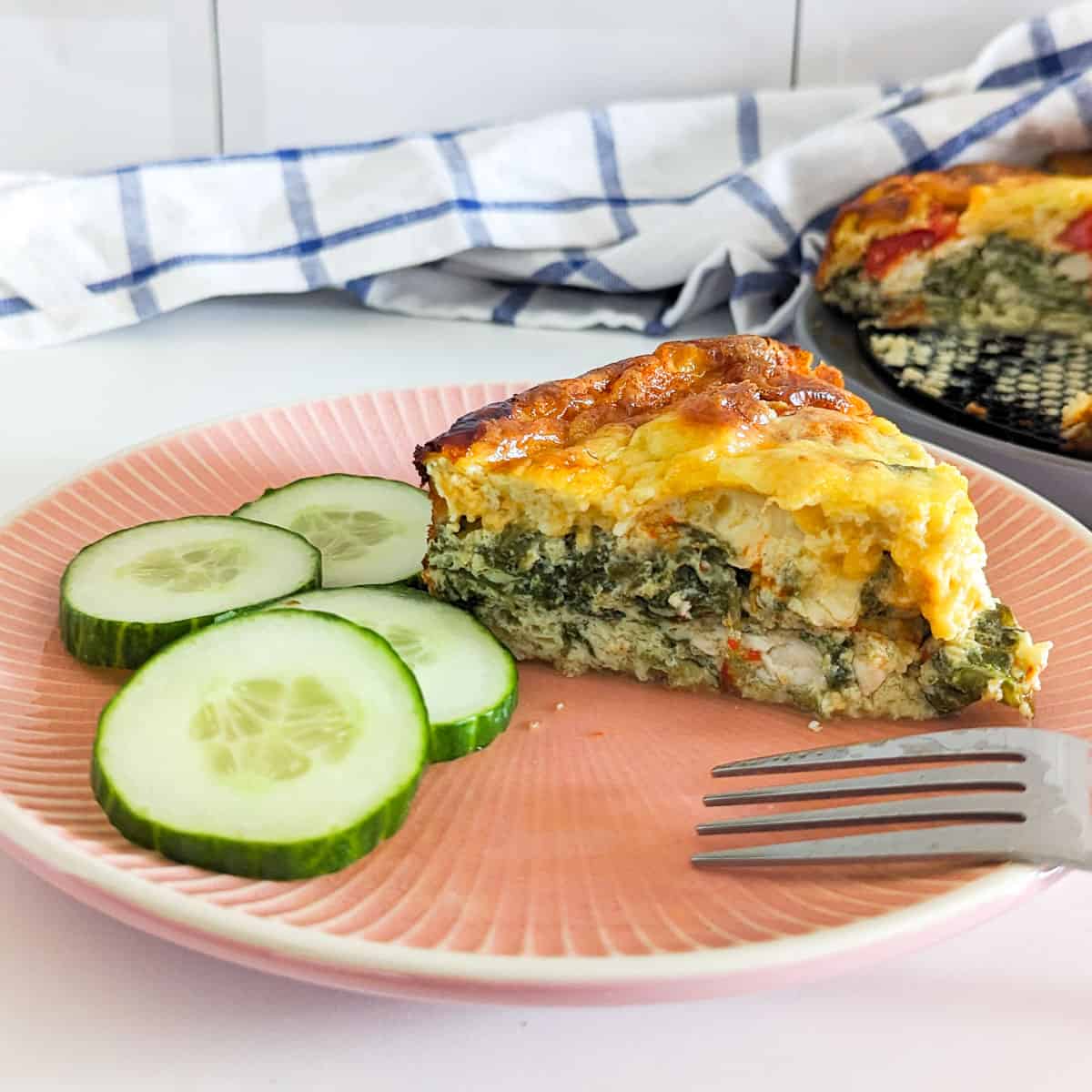 Rustic spinach & feta quiche in your air fryer