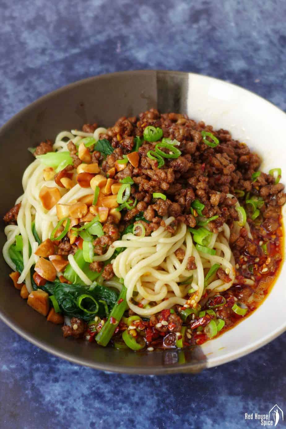 Spicy Sichuan (dan dan) noodles