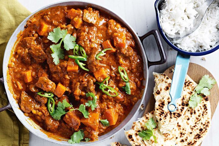 Lamb and lentil curry