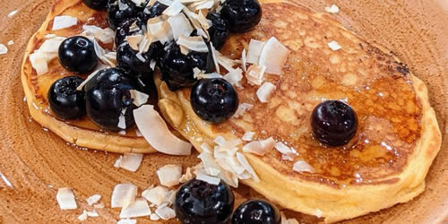 Coconut and ricotta pancakes