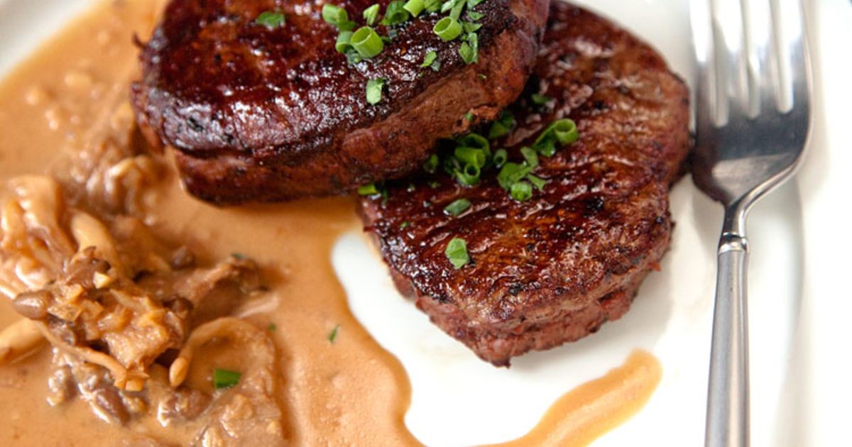 Steak Diane with sauté potatoes