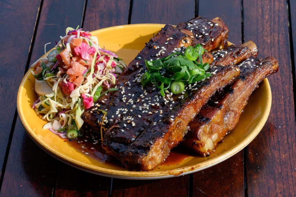 slow cooker sesame and miso ribs