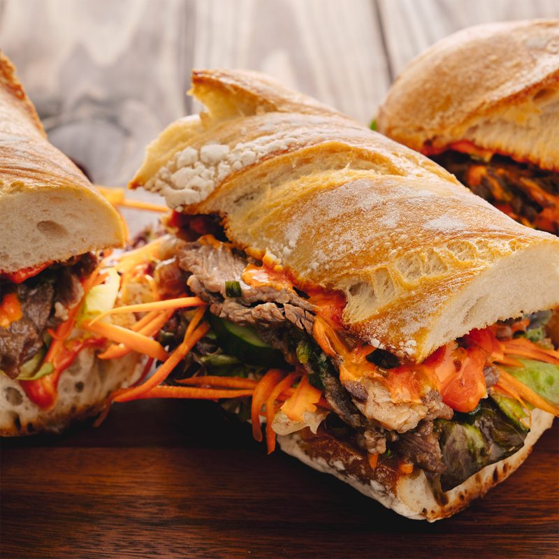 Thai-style steak sandwiches