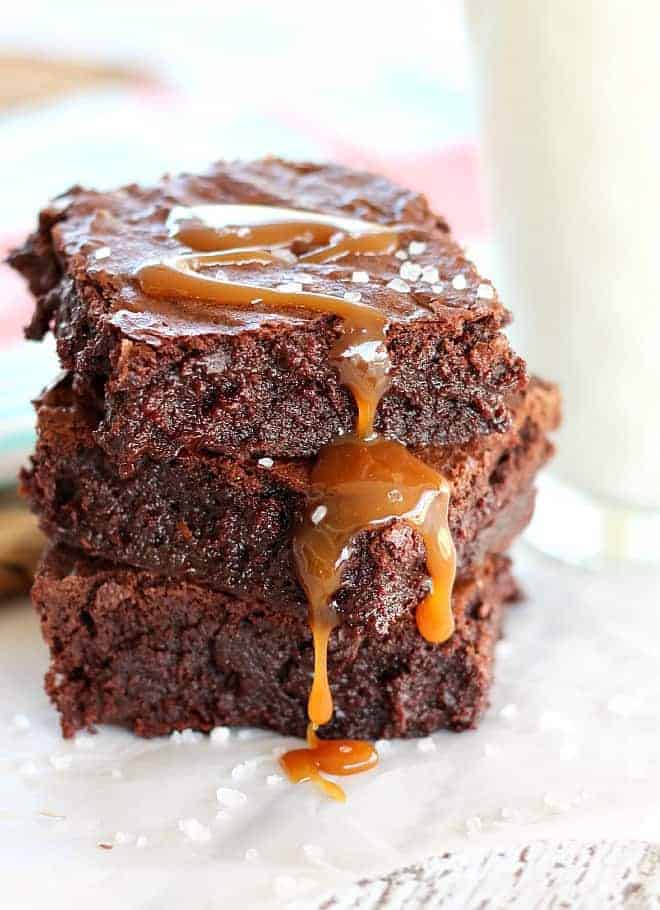 Salted caramel brownies