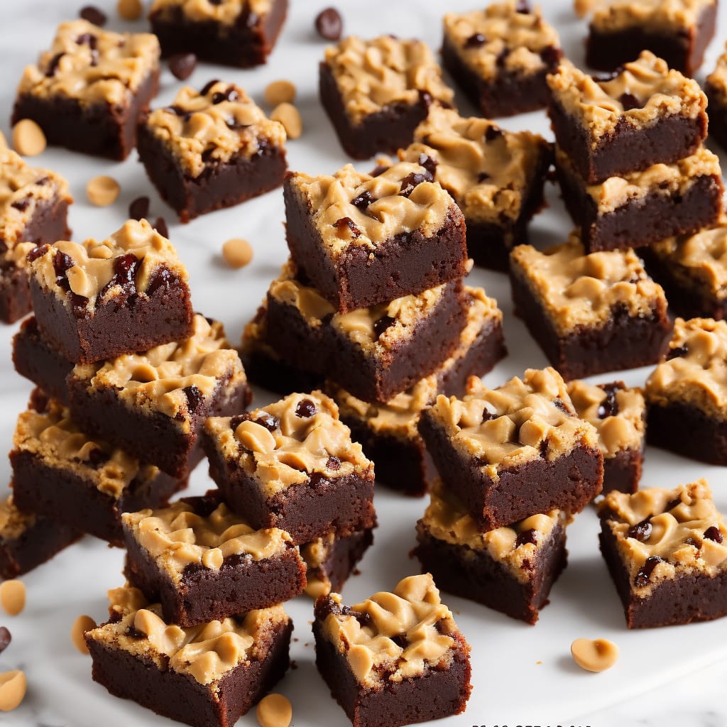 Microwave chocolate, peanut butter and jam brownies