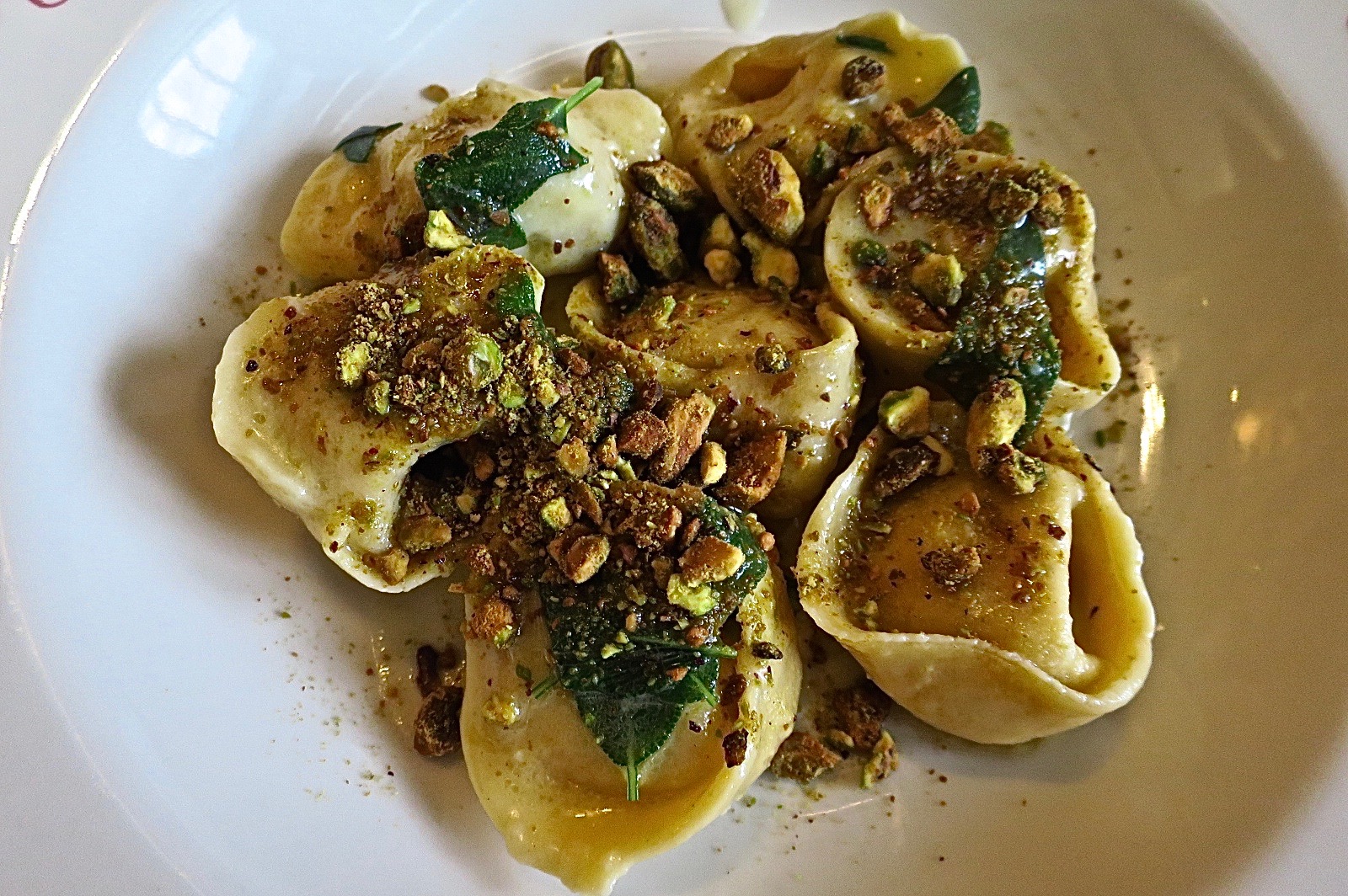 Ceps tortellini with roasted nuts and sage butter