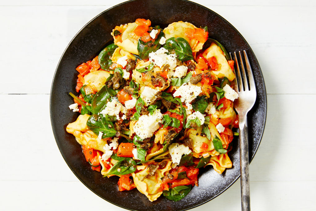 Spinach and ricotta tortellini