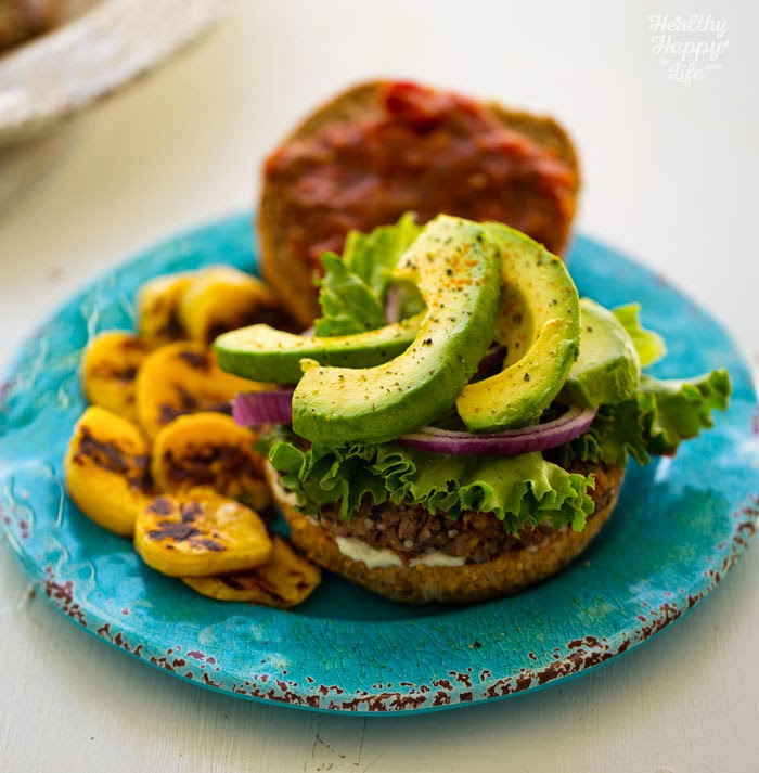 Plantain and bean burgers