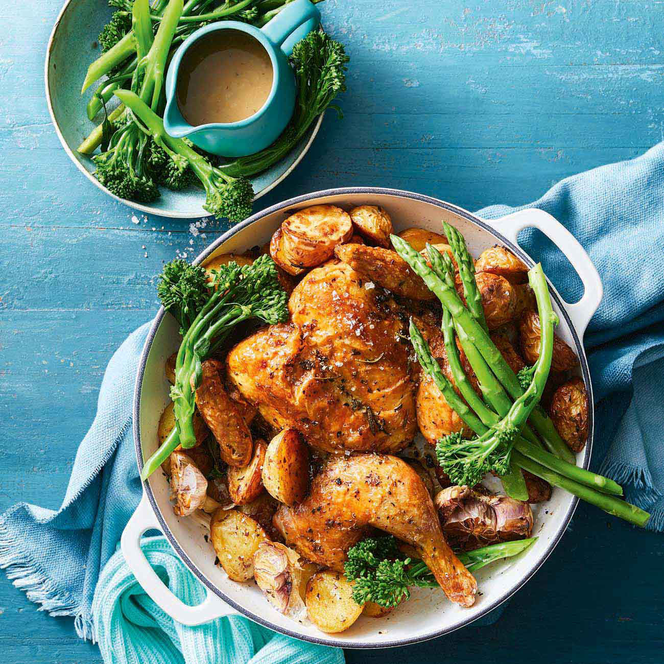 Roast chicken dinner for one