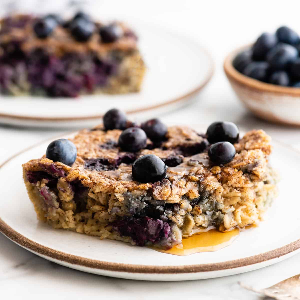 Air fryer blueberry baked oats