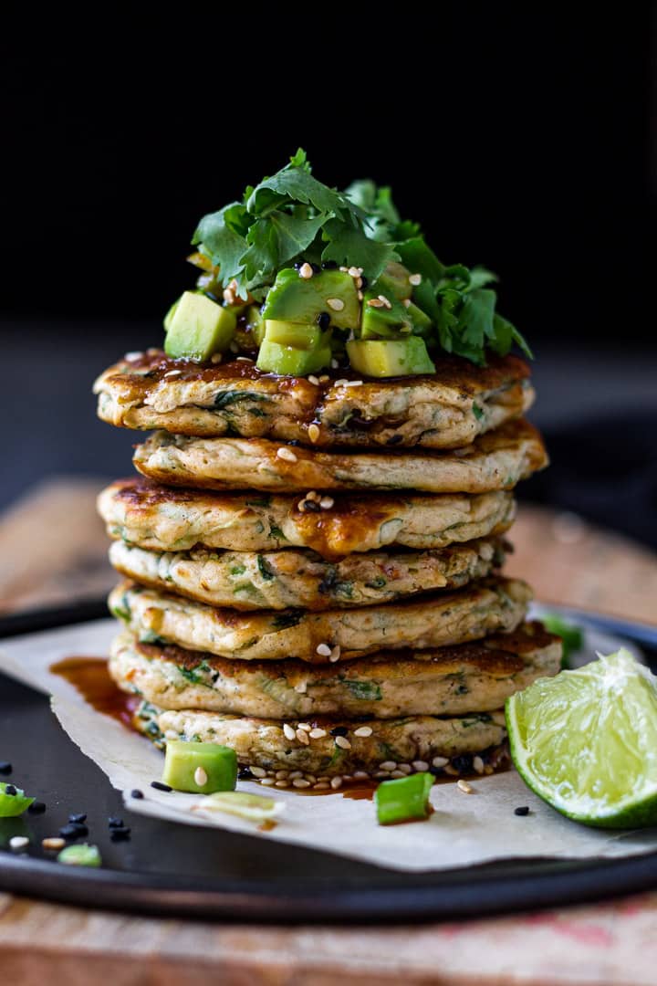 Green pancake stack