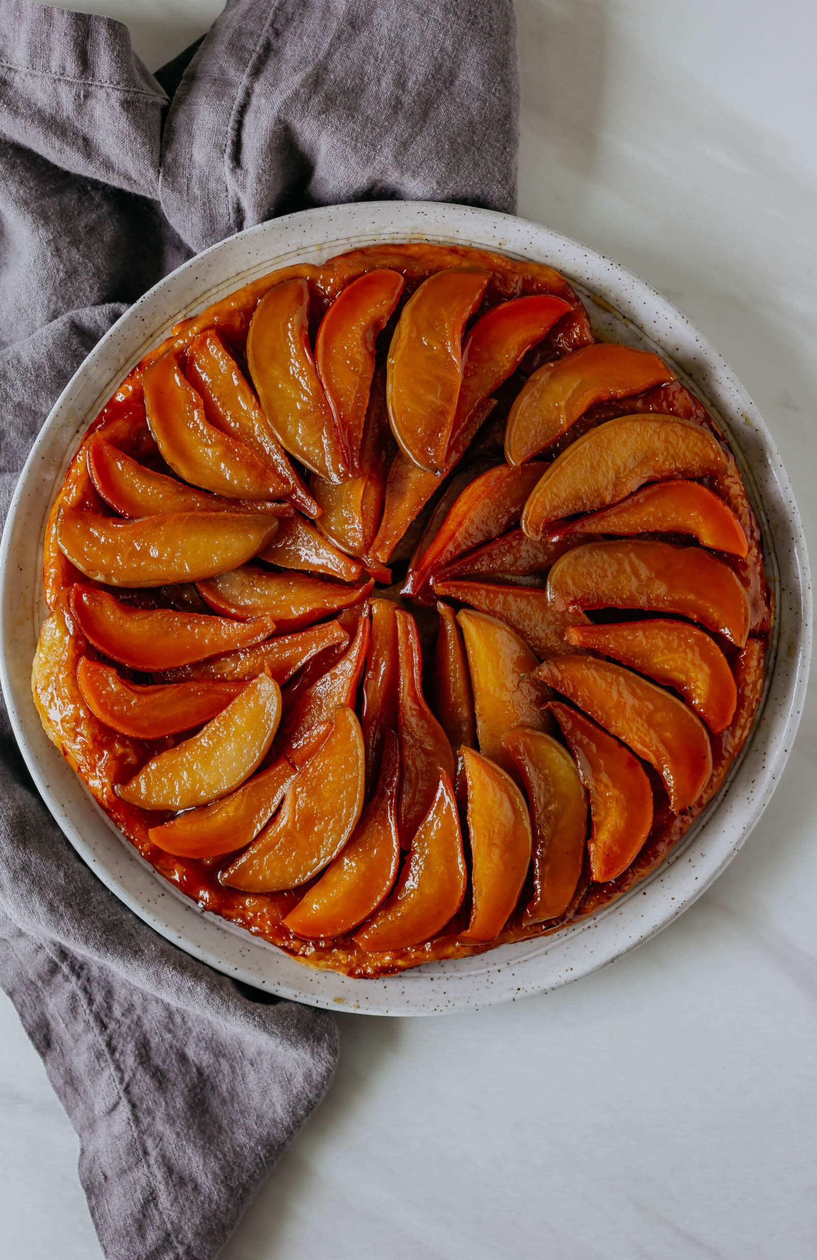 Pear tarte tatin