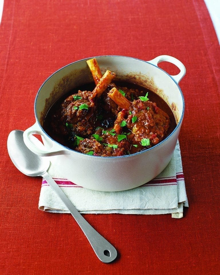 Spiced lamb shanks