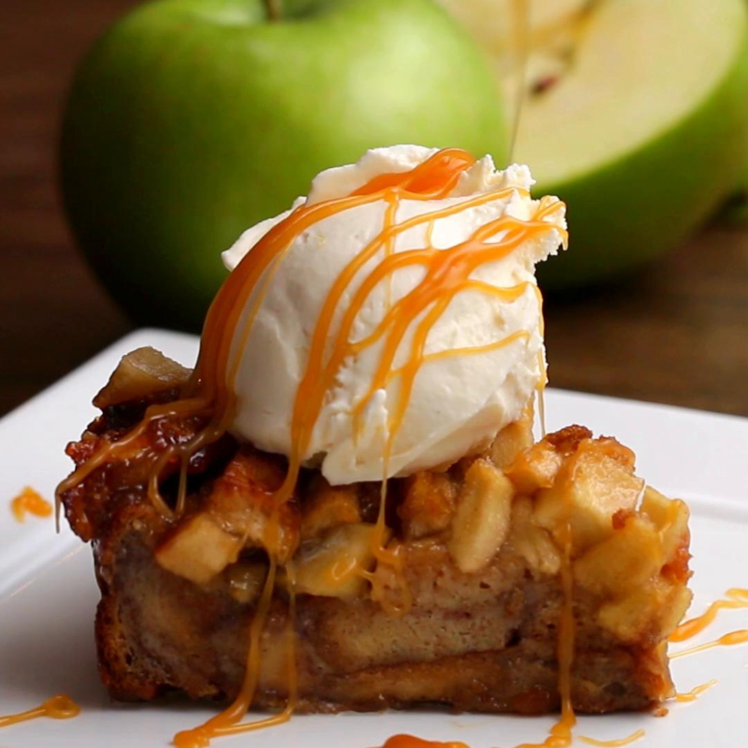 Apple bread pudding