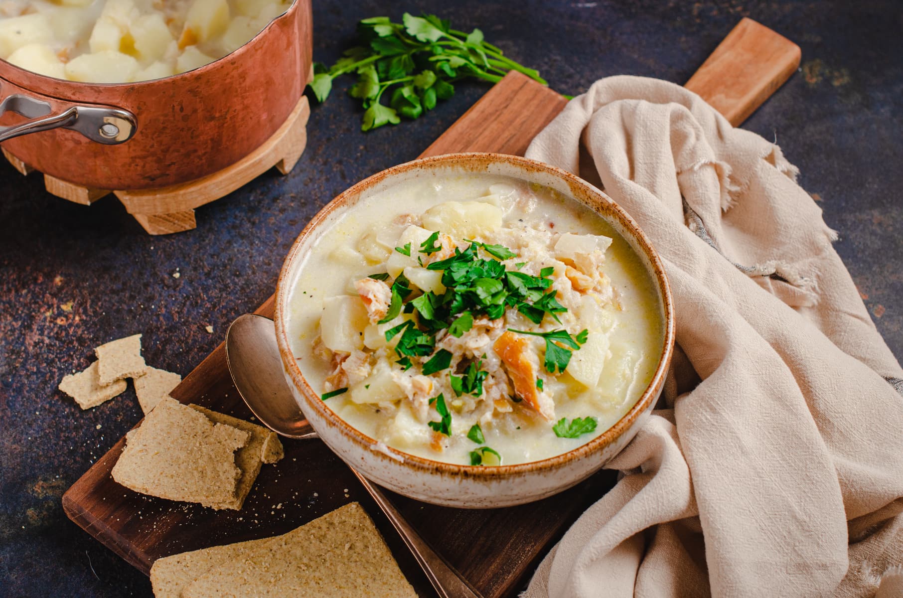 Cullen skink with wholemeal soda bread