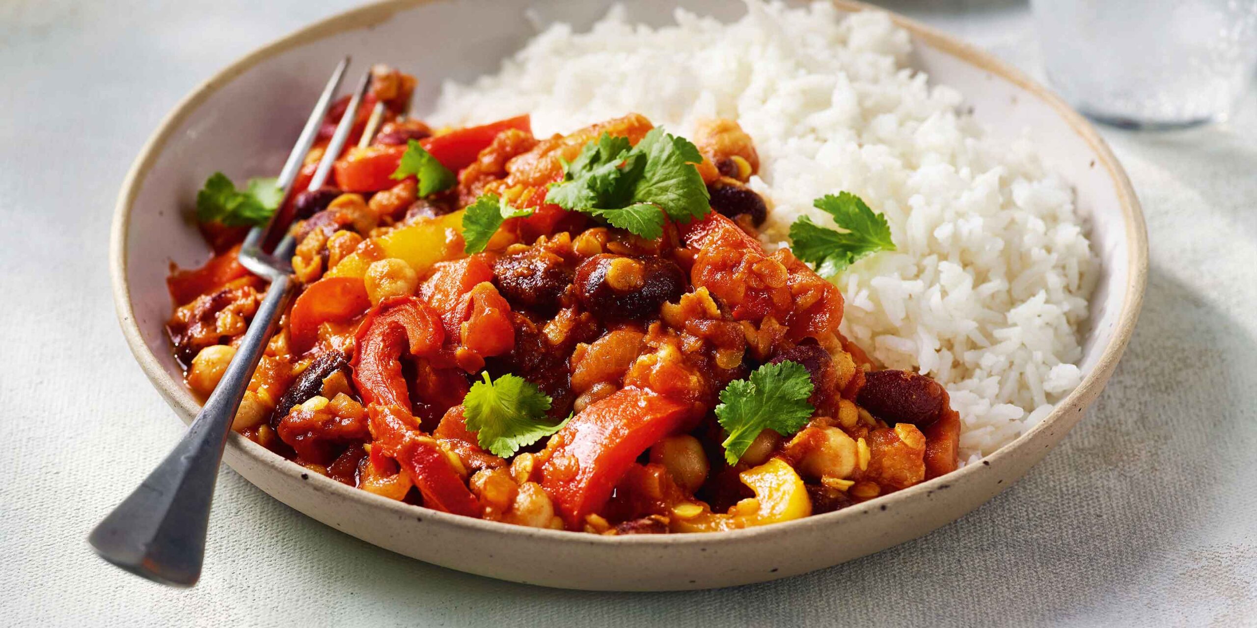 Lentil and bean chilli