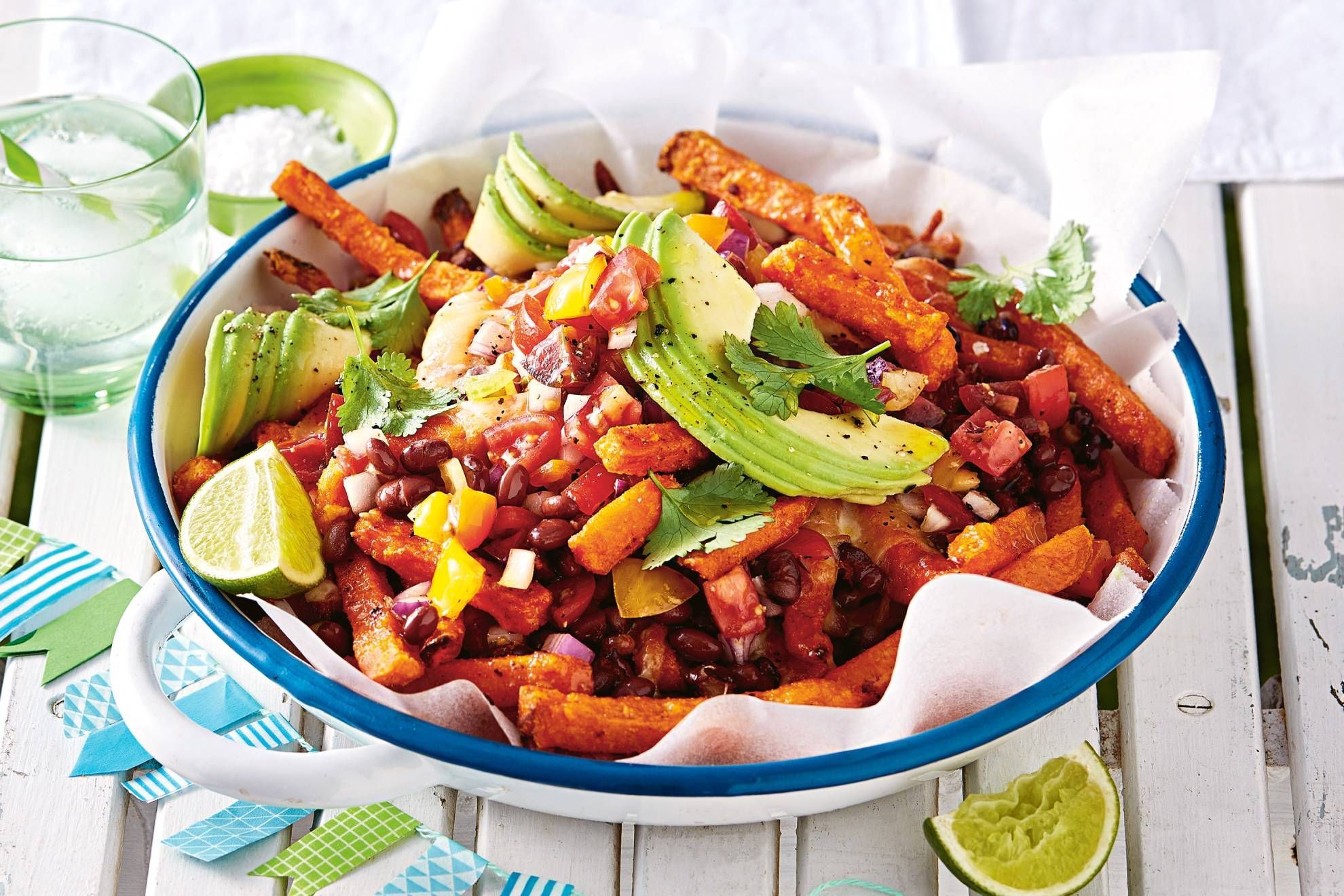 Loaded sweet potato fries