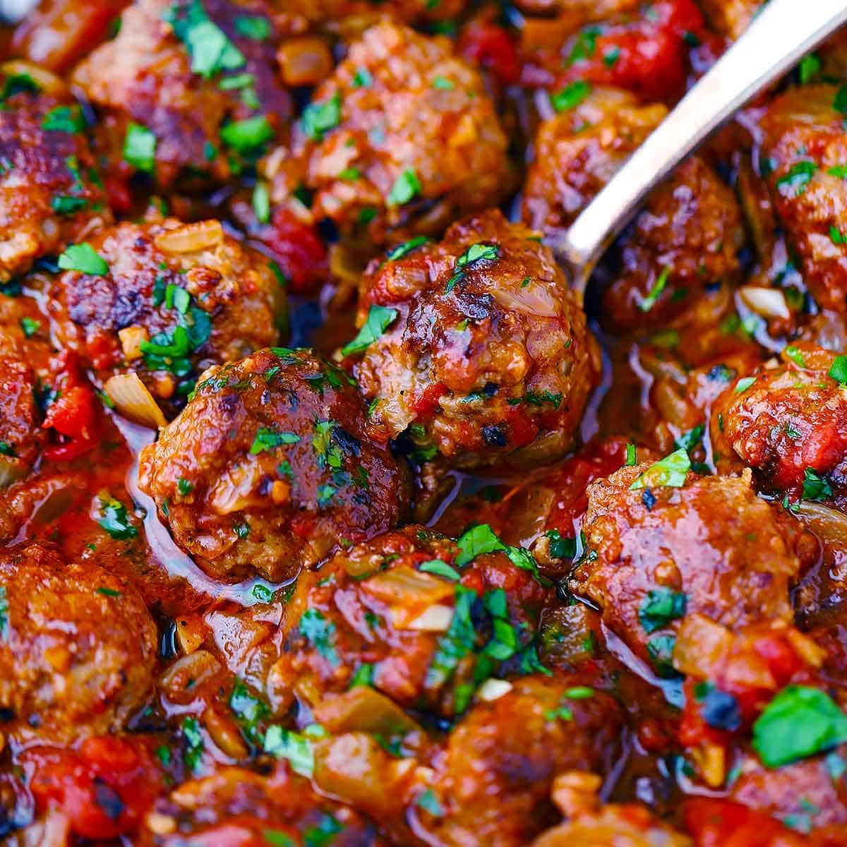 Moorish lamb meatballs