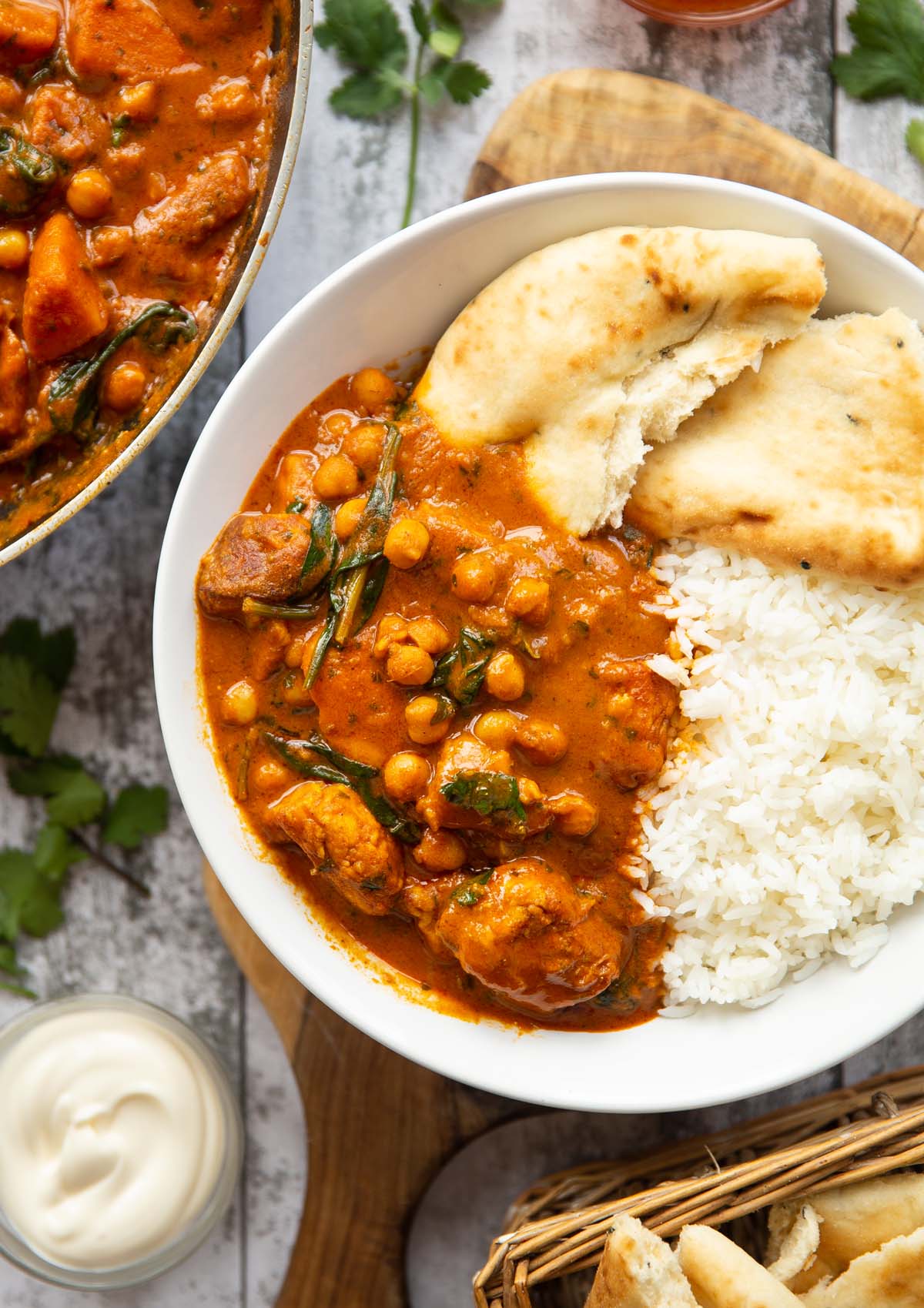 Sweet potato and halloumi curry