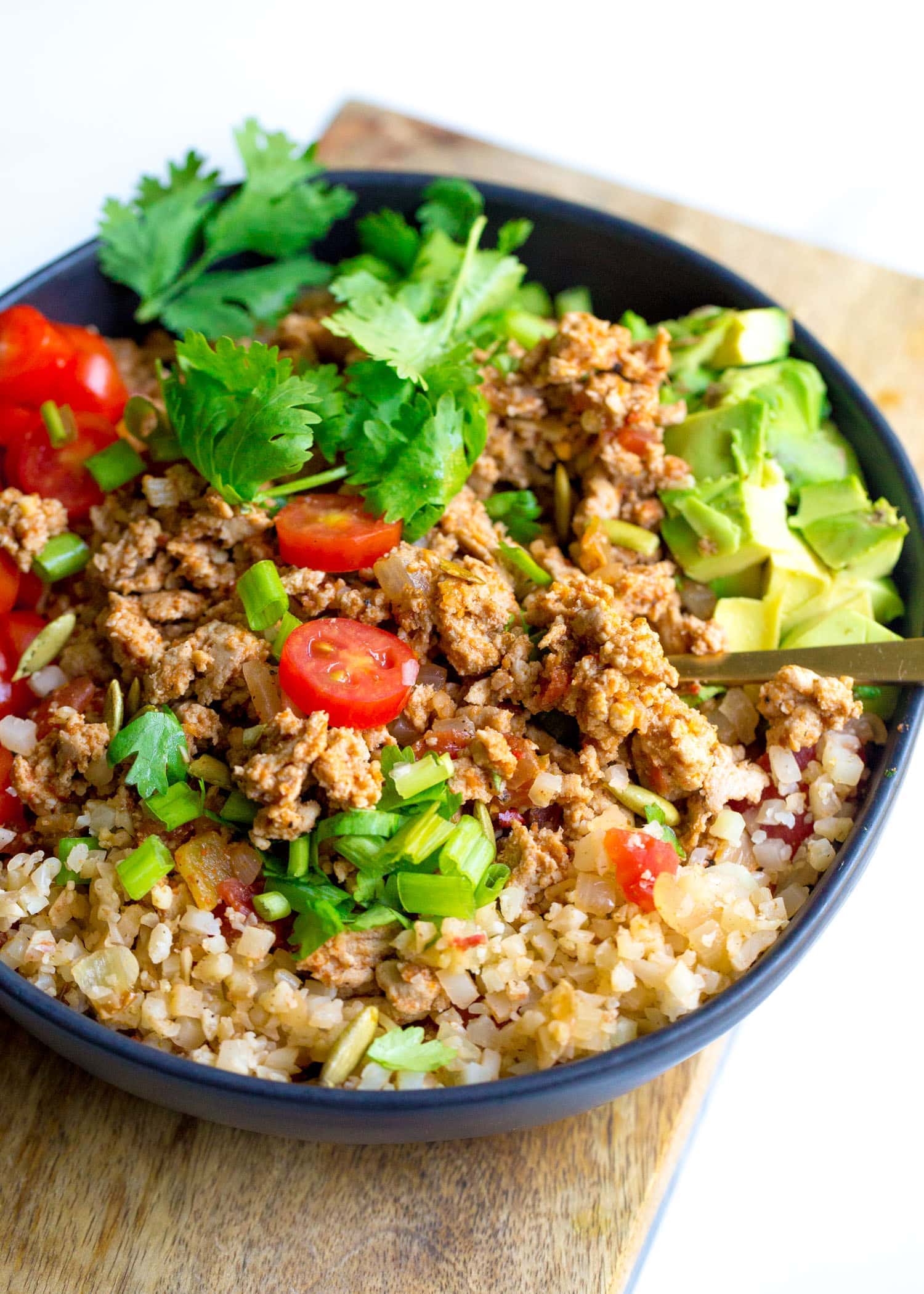 Turkey taco bowls