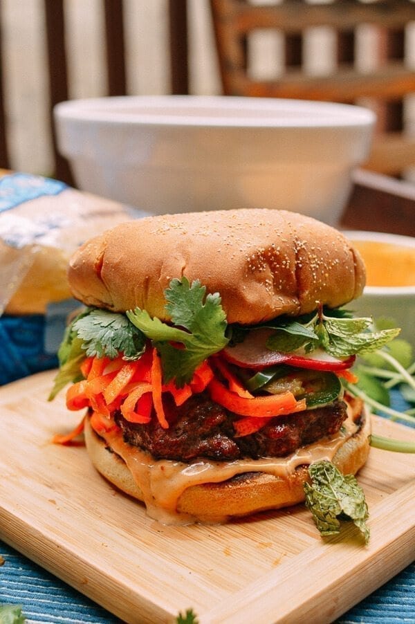 Vietnamese-style tofu burger