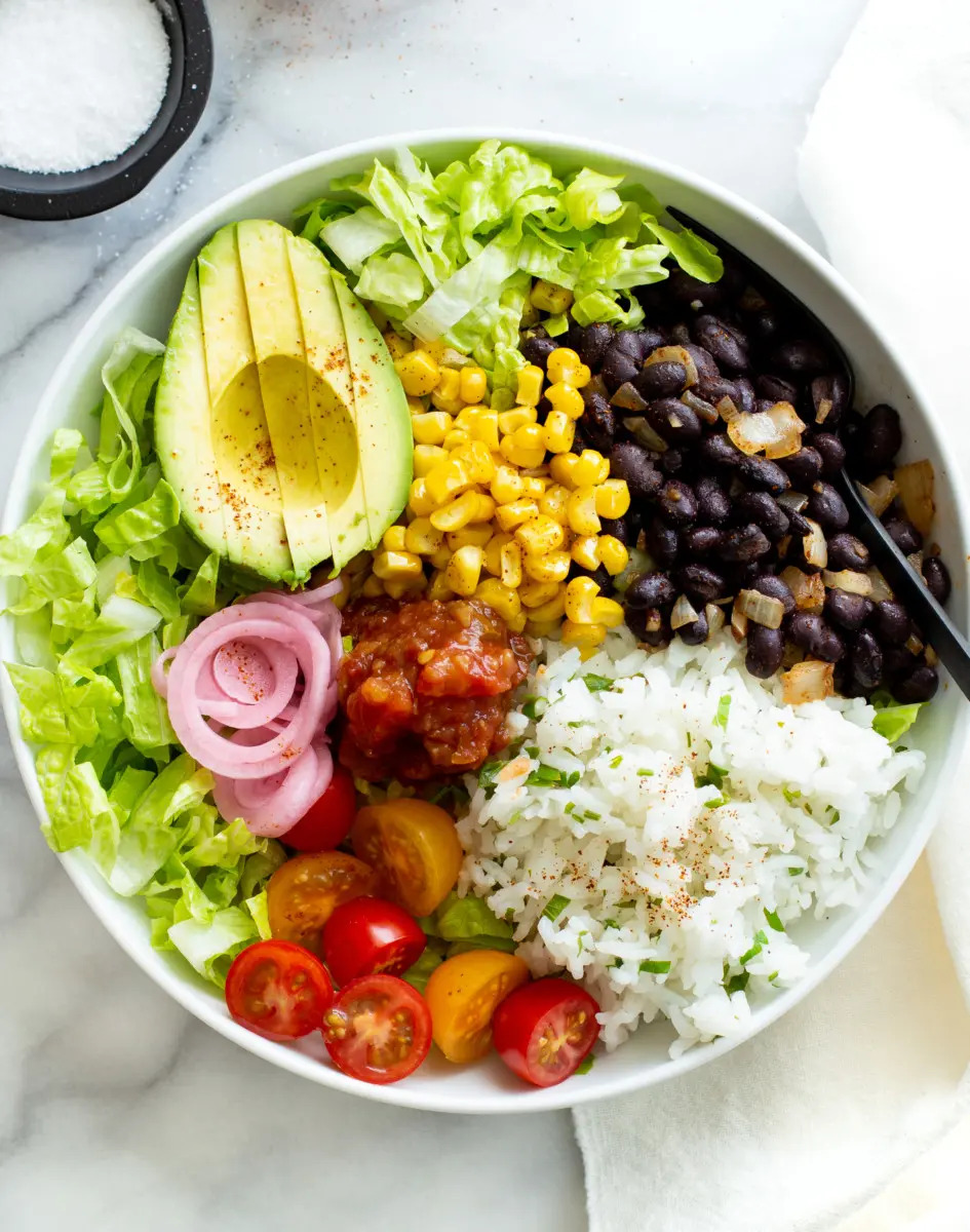 Black bean burrito bowls