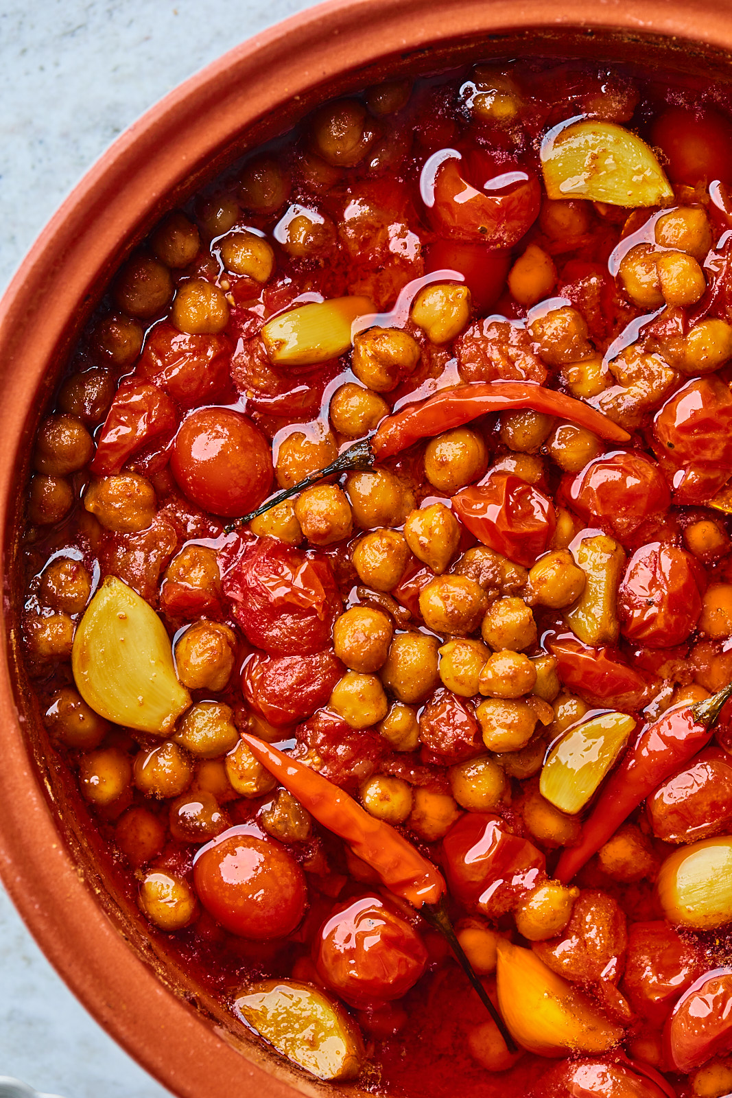 Confit tandoori chickpeas