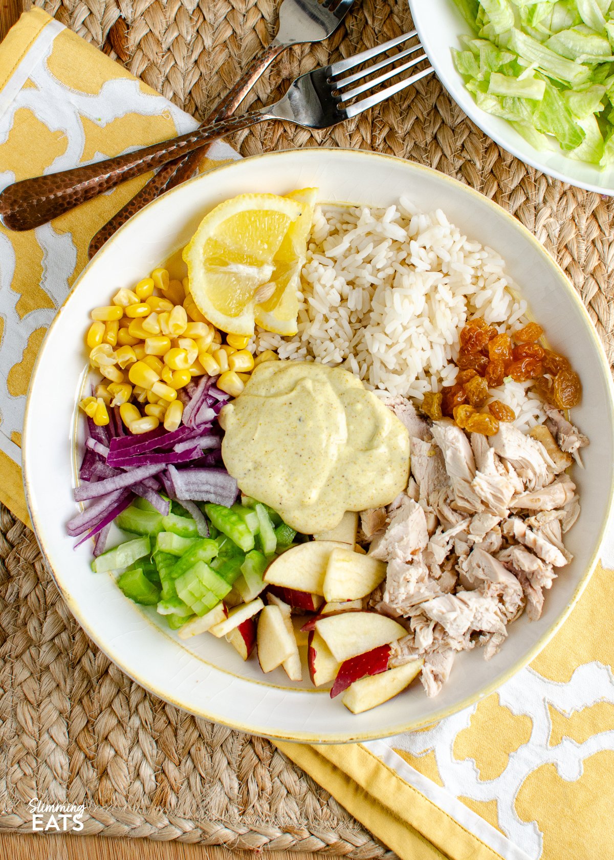 Curried chicken and rice salad