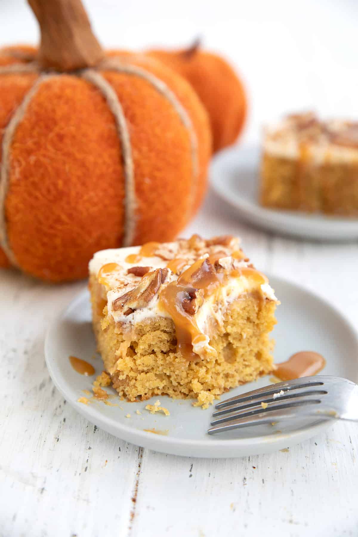 Orange and coffee poke cake