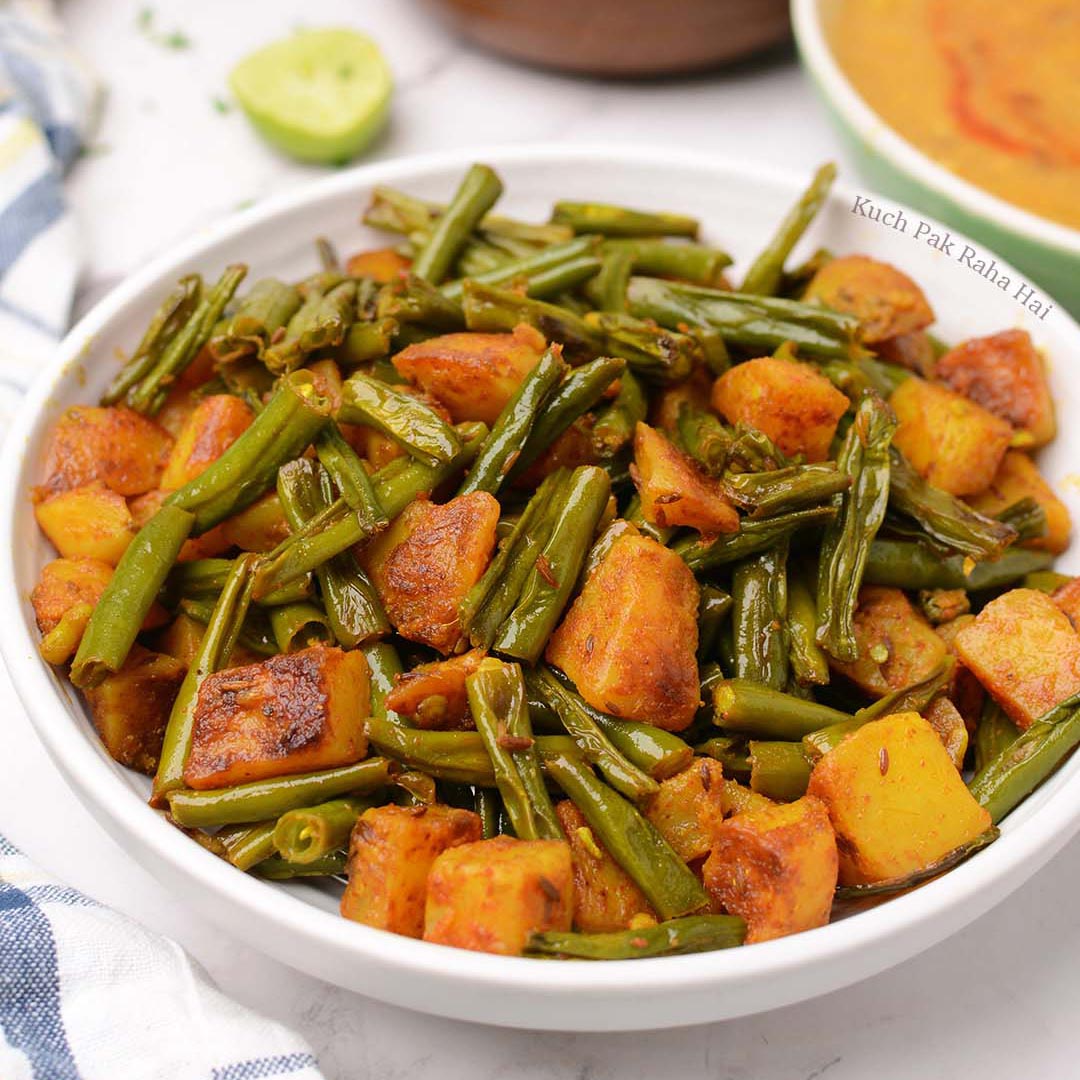 French bean and potato sabzi