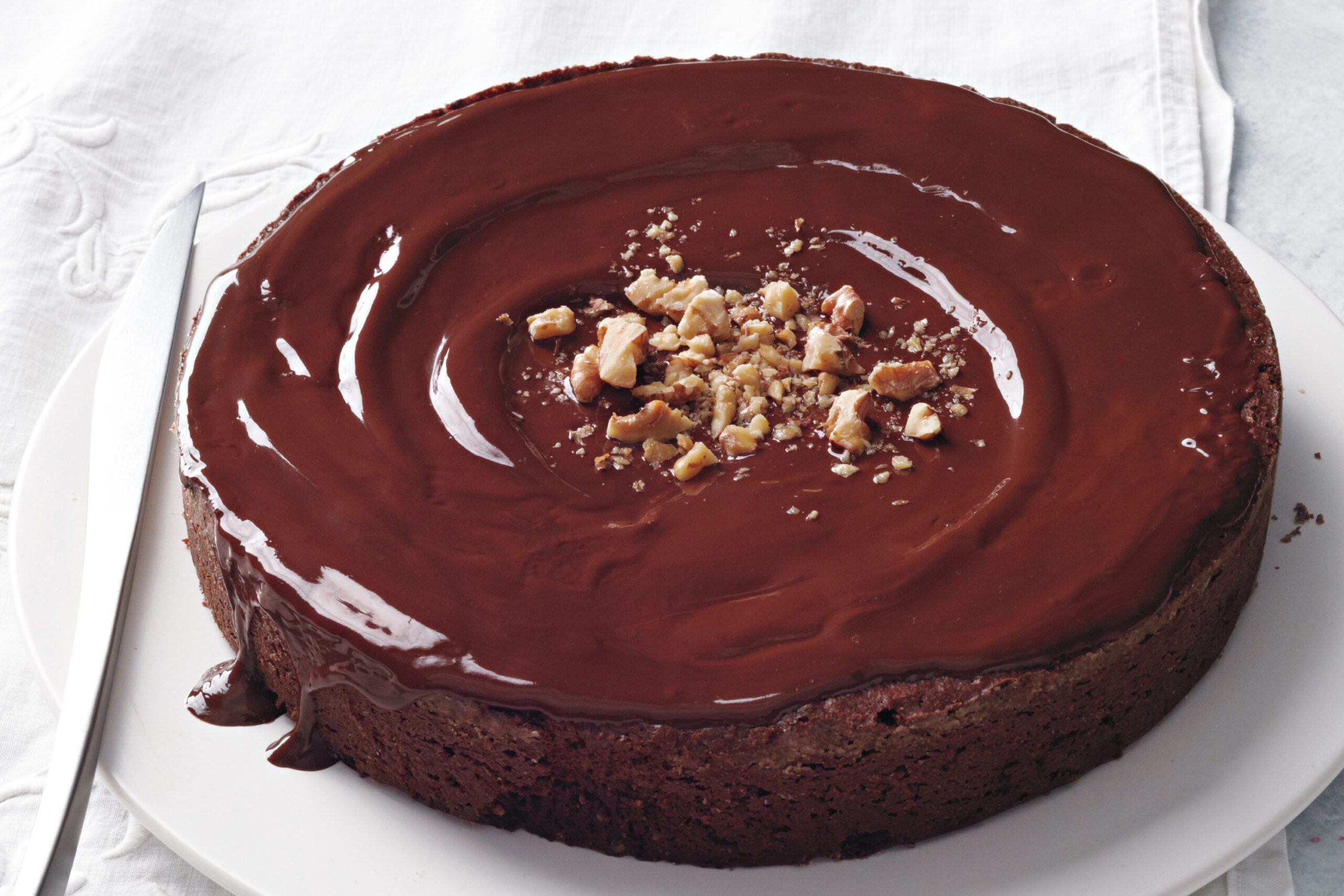 Torta nera (chocolate walnut tart)