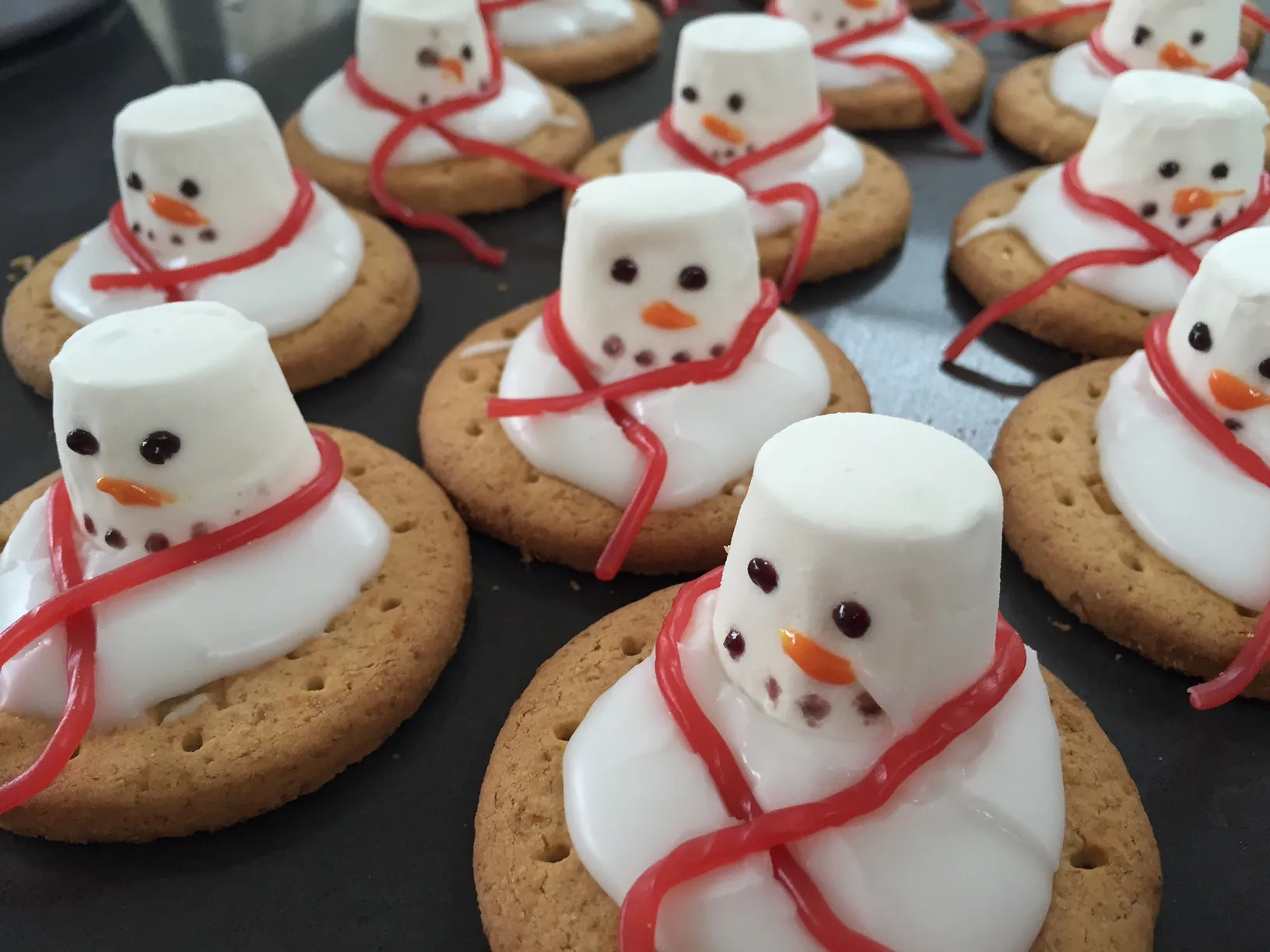 Snowman Christmas biscuits